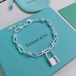Tiffany & Co. Silver Bracelet with Padlock Charm